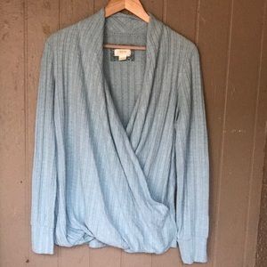 Maeve Anthropologie crossed sweater